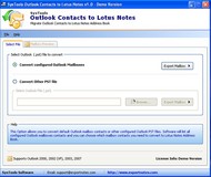 Convert Outlook Contacts to Lotus Notes screenshot